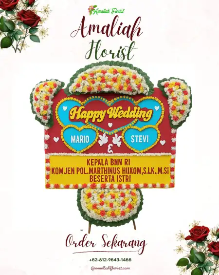Papan Bunga Pernikahan Mesir Udik